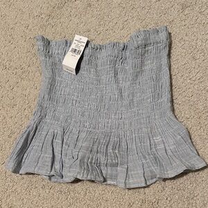 American Eagle Outfitters Light Blue Tube Top Blouse